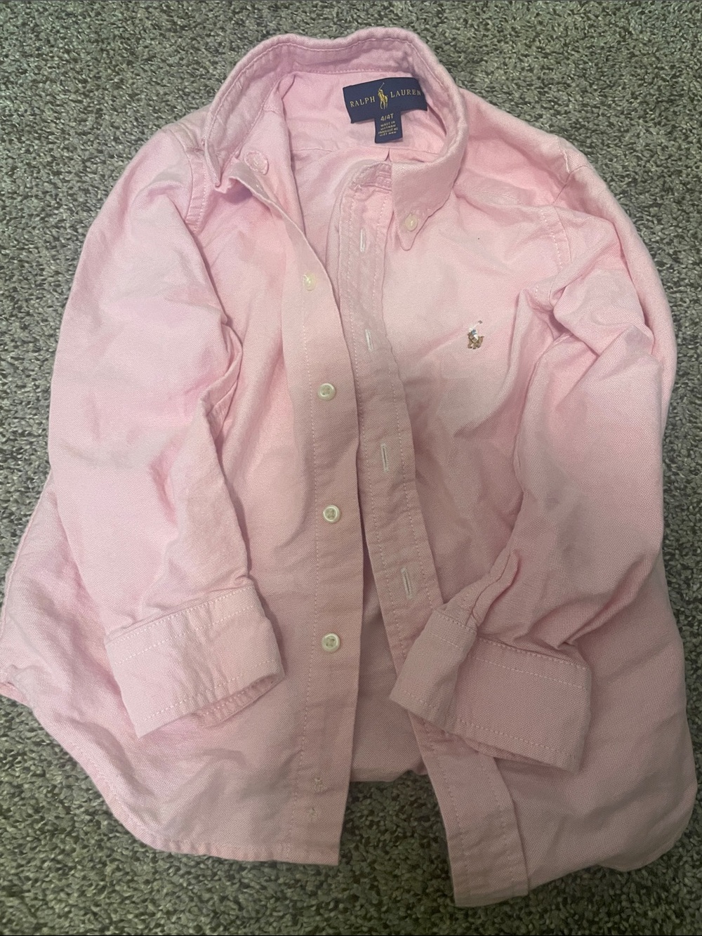 Ralph Lauren Light Pink Oxford Button-Down Shirt